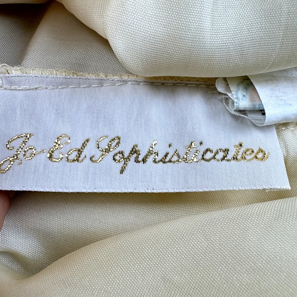 VTG JoEd Sophisticates Dress Size 12 Long Satin Sheer Romantic Elegant 60s Fairy - Picture 10 of 16